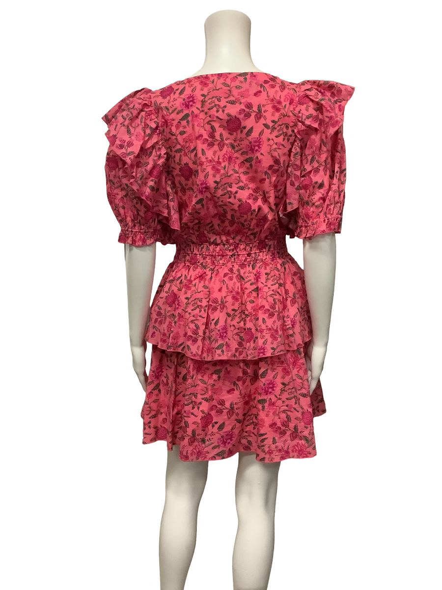 Celina Moon V Neck Mini Dress Floral Print Size S Stash Boutique