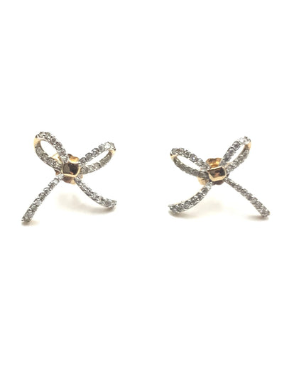 Adina Reyer 14K Pave Diamond Bow Post Earrings - Stash Boutique