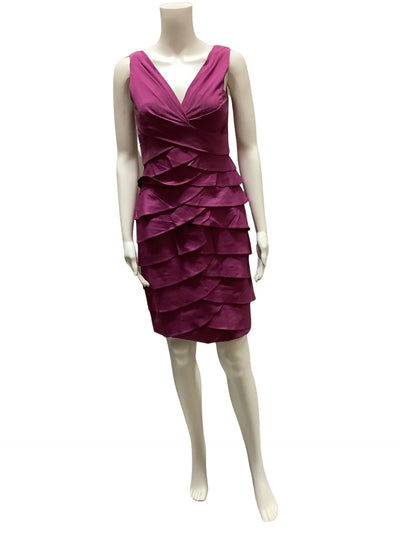 Adrianna Papell Maroon Dress Size: 6 - Stash Boutique